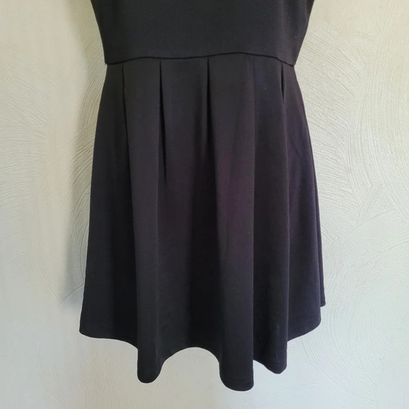 XXI Forever 21 Black Mesh A-Line Flare Sleeveless Dress Size Women's Large NEW - Picture 6 of 9